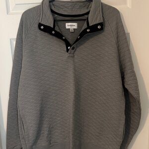 Goodfellow & Co Charcoal Quilted Snap Pullover with pockets